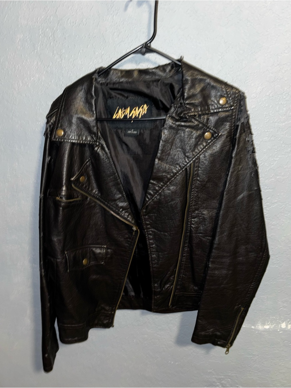 Lady Gaga Black Leater Jacket